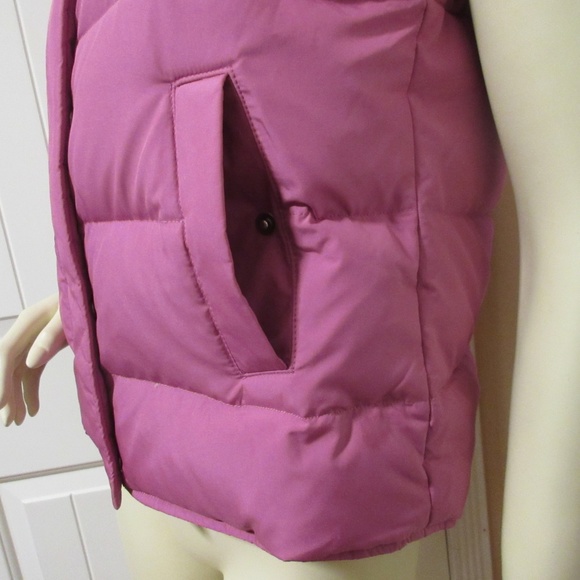 Y2K Theory Pink Down Puffer Vest Jacket sz M Quilted Pockets Designer Athleisure - Picture 5 of 8